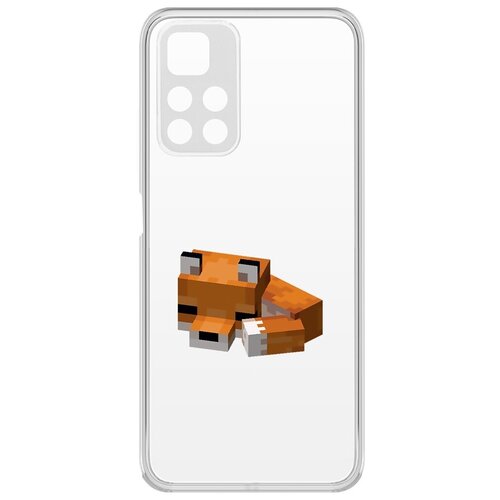 чехол накладка krutoff clear case minecraft несчастный призрак для xiaomi redmi note 11 pro Чехол-накладка Krutoff Clear Case Minecraft-Спящий Лисенок для Xiaomi Redmi Note 11 Pro