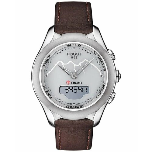 Наручные часы TISSOT Часы Tissot T-Touch Lady Solar Jungfraubahn T075.220.16.011.10, белый, коричневый