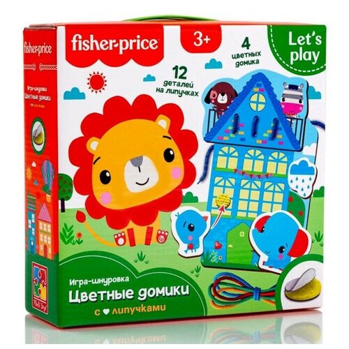 фото Игра-шнуровка fisher price "цветные домики" vladi toys