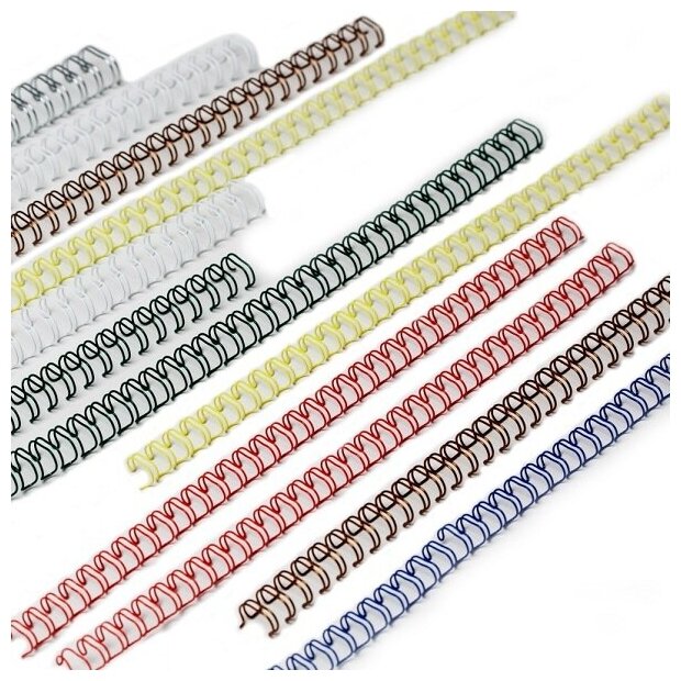 Пластиковые пружины для переплета BULROS 20 мм белые 100 шт