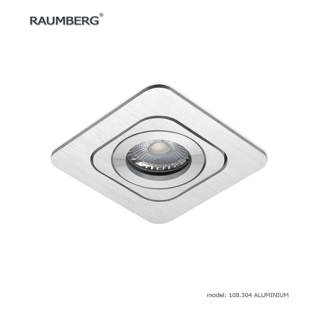 Встраиваемый поворотный светильник RAUMBERG SG 108.304 alu серебристый под светодиодную лампу GU10