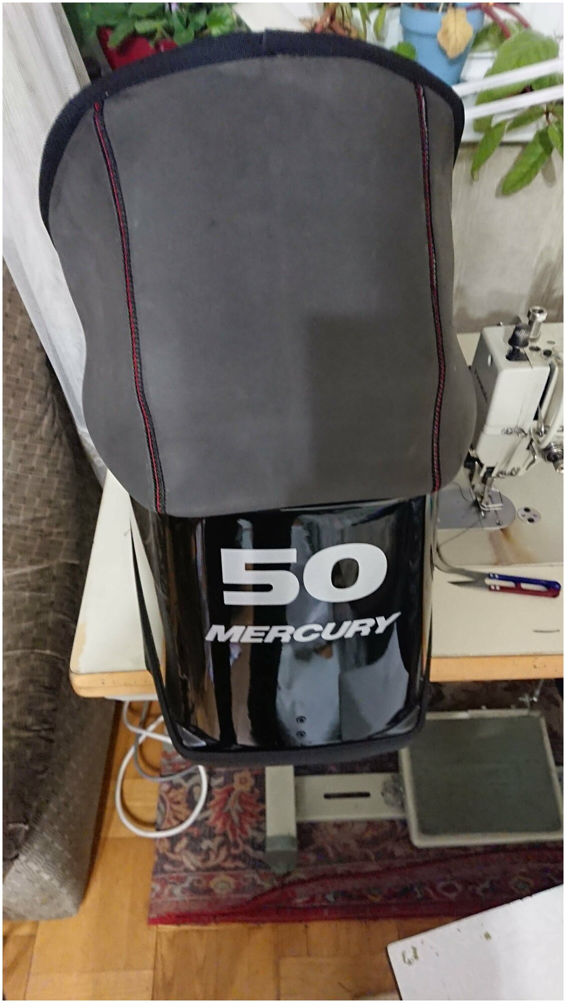 Неопреновый чехол - пыльник колпака (капота) лодочного мотора Mercury ME 40-50 - Tohatsu M 40-50 697куб.