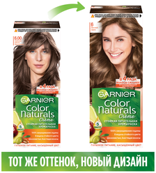 GARNIER Color Naturals стойкая питательная крем-краска для волос, 6 лесной орех/6.00 глубокий светло-каштановый
