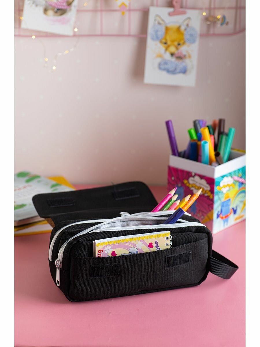 Пенал R черно-зеленый — фото 1