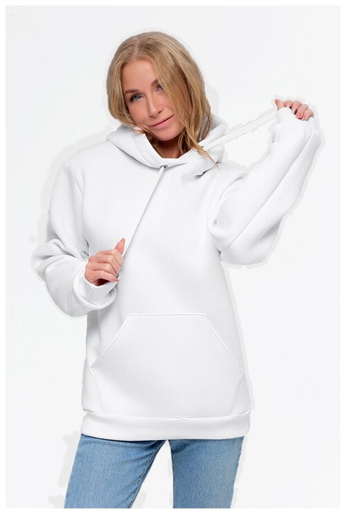 Магазин Толстовок Premium Hoodie White Unisex Woman, Размер Unisex 40 / XS Woman (Teenager)