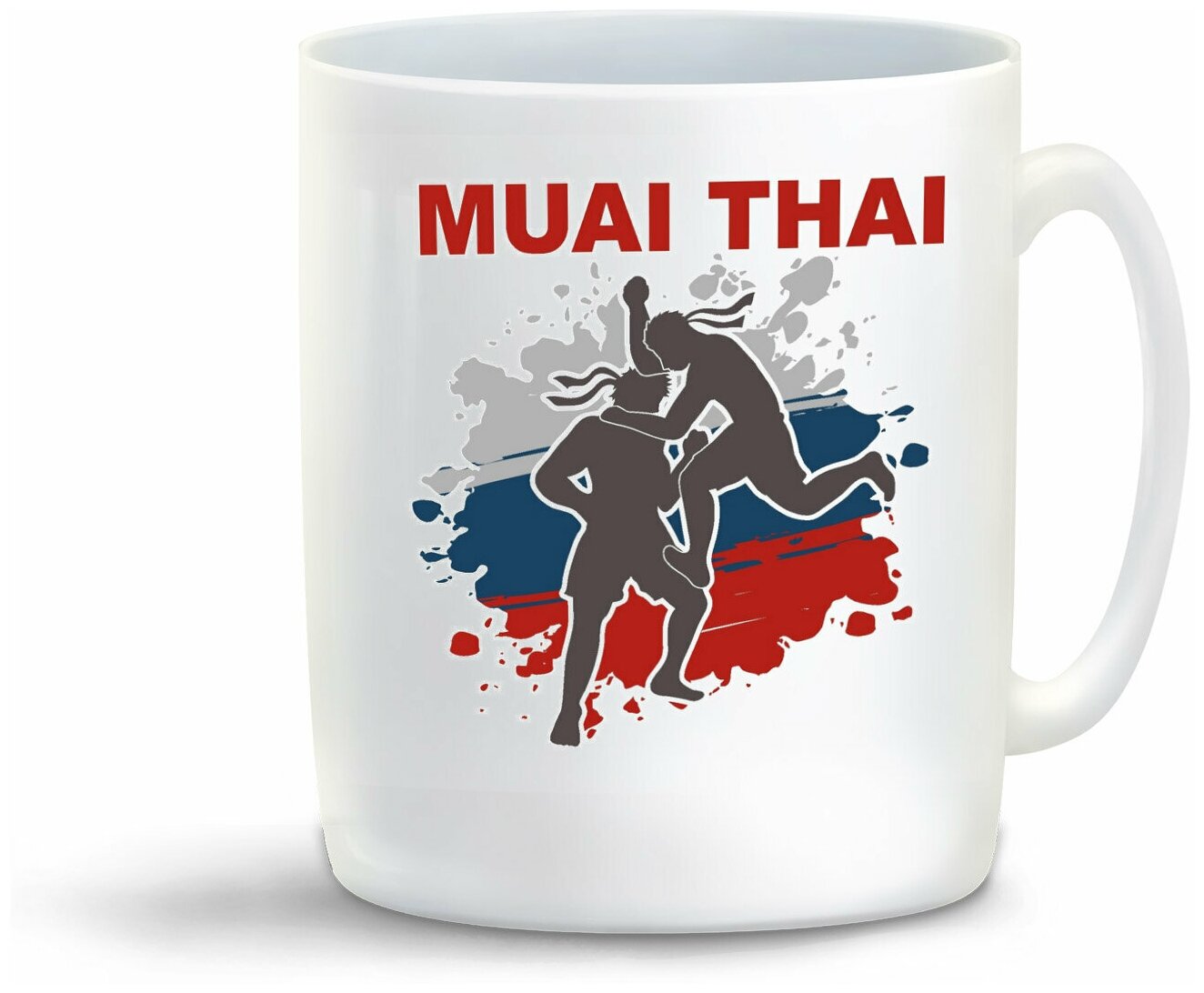 Кружка белая CoolPodarok Muay thai (тайский бокс)