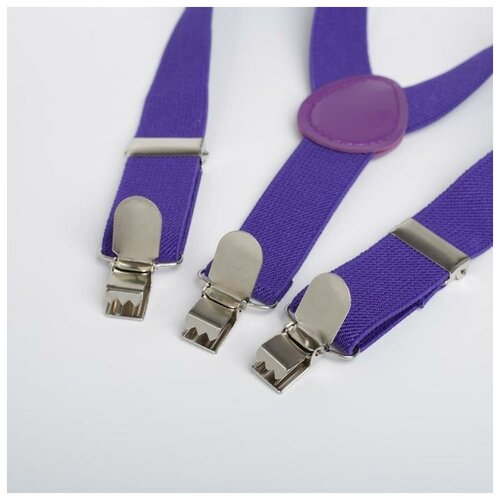 фото ___ подтяжки детские, ширина 2,5 см, цвет фиолетовый