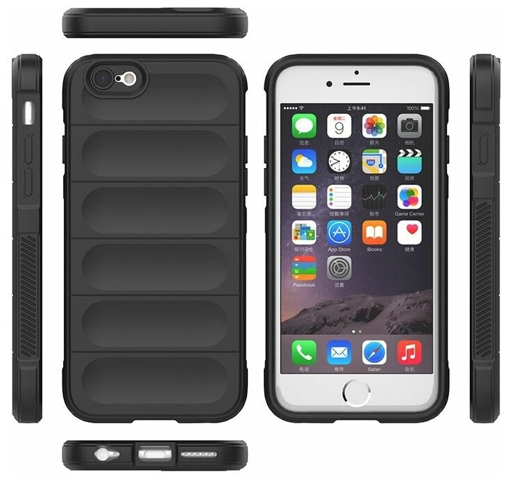 Противоударный чехол Flexible Case для iPhone 6 Plus / 6s Plus черный