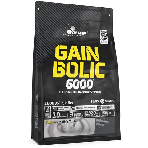 Olimp Gain Bolic 6000 - 1000 грамм, банан углеводные смеси olimp carbonizer xr 1000 г ананас