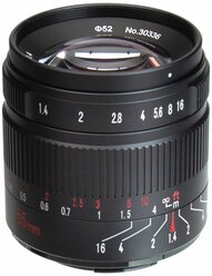 Объектив 7artisans 55mm F1.4 II Canon EOS-M, черный