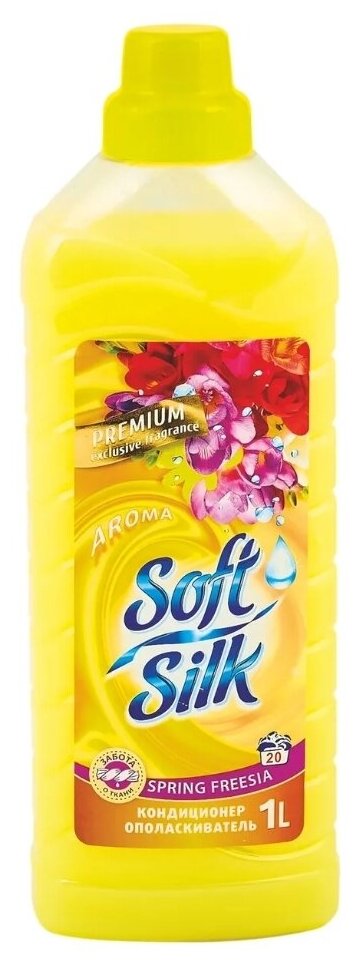 Фабрика Ромакс "Soft silk" Ополаскиватель для тканей "Spring freesia" 1л (Фабрика Ромакс)