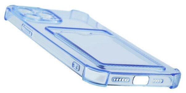 Чехол LuxCase для APPLE iPhone 13 Pro TPU с картхолдером Transparent-Blue 63536 - фото №7