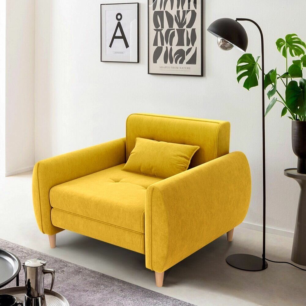 Кресло-кровать Твикс, желтый
