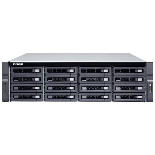 QNAP Сетевое хранилище без дисков SMB QNAP TS-1673AU-RP-16G NAS 16 HDD trays, 2x 2.5 GbE, rackmount, 2 PSU. 4-core AMD V1500B 2,2 GHz,,RAM 16 GB (1 x 16 GB) up to 32 GB (2 x 16 GB). W/o rail kit RAIL-B02