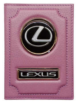 Обложка для автодокументов LEXUS 1-6-923, розовый
