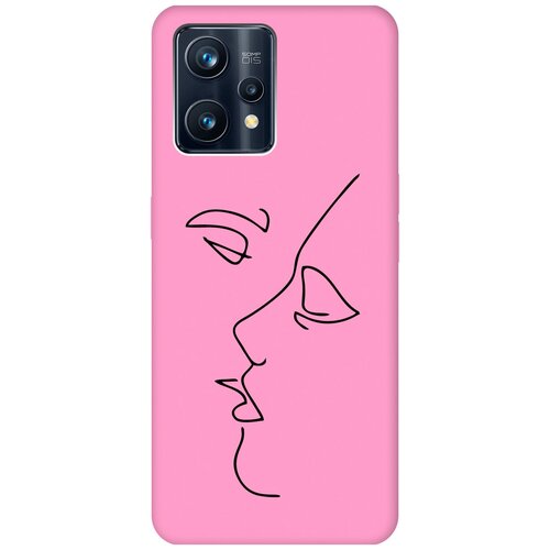 Матовый чехол Faces для Realme 9 Pro+ / Рилми 9 Про+ с 3D эффектом розовый матовый чехол faces для realme 9 рилми 9 с 3d эффектом розовый