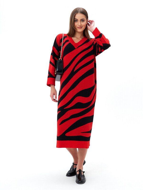Лучшие Женское красное платье 50 размера