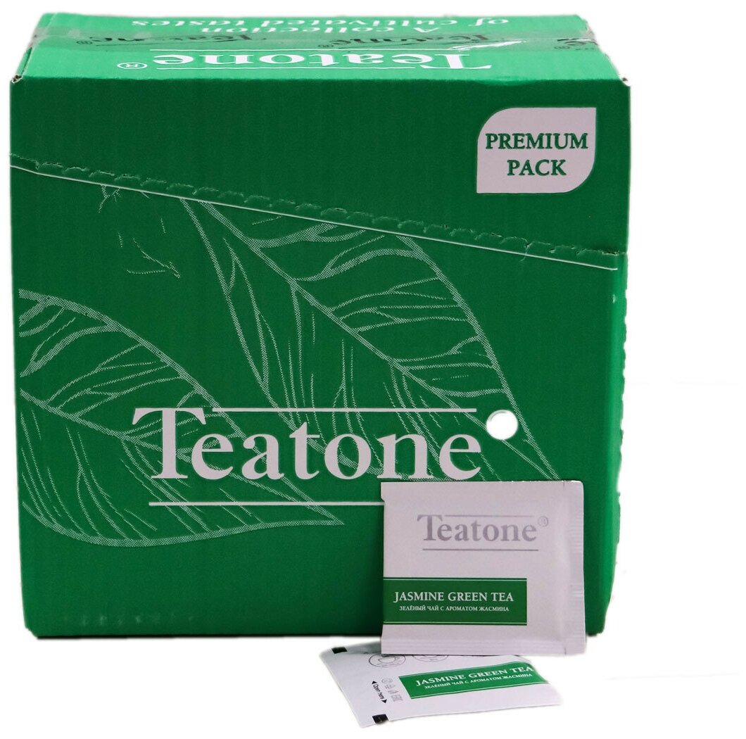 Чай Teatone Jasmine Green Tea (Чай зеленый с ароматом жасмина) в пакетиках 300шт - фотография № 3