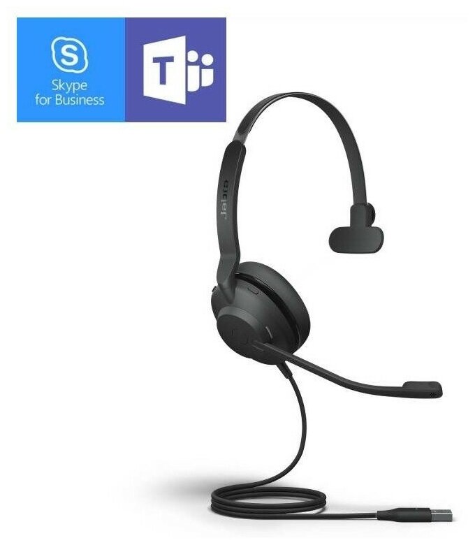 Jabra Evolve2 30, USB-A, MS Mono [23089-899-979] - Проводная моно-гарнитура с разъемом USB-A