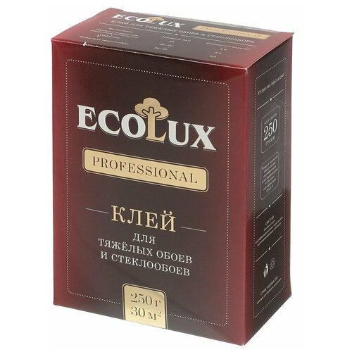 Клей обойный ECOLUX Professional, стеклообои, 250 г клей обойный ecolux professional флизелиновый 250 г