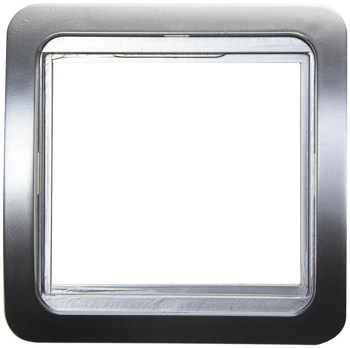 фото Панель СВЕТОЗАР "гамма" накладная, цвет светло-серый металлик, 1 гнездо