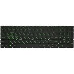 Клавиатура для HP Pavilion Gaming 15-cx / 15-dk / 15-dk / 15-ec / 17-cd с подсветкой (Green) - изображение