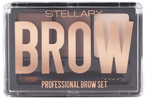 STELLARY набор для бровей Professional Brow Set, 02 brunet