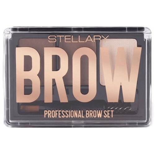 STELLARY набор для бровей Professional Brow Set, 02 brunet