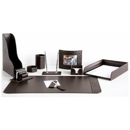 Набор настольный из натуральной кожи, арт. 2484