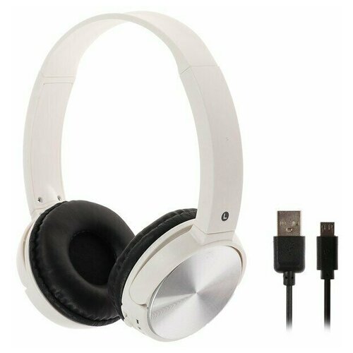 Наушники беспроводные LuazON OBT 13 накладные BT 40 800 мАч белые 203300₽