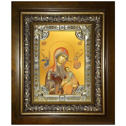 Икона Божия Матерь Страстная в деревянном киоте страстная божия матерь икона на камне