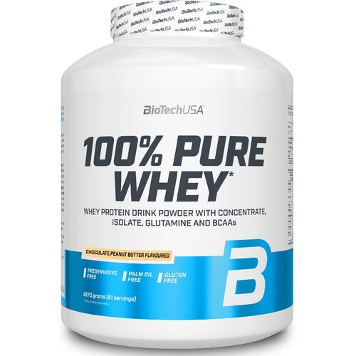 Протеин BioTechUSA 100% Pure Whey, 2270 гр., шоколад и арахисовое масло