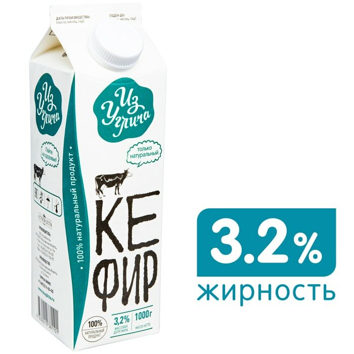 Кефир из Углича 3.2% 1л