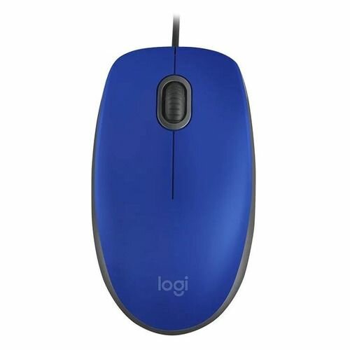 Мышь Logitech M110, оптическая, проводная, USB, синий и черный [910-005500]