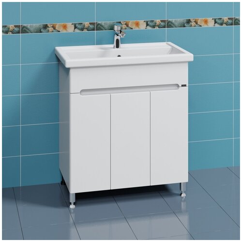 Тумба напольная Лондон 80 3 двери с умывальником Фостер 80