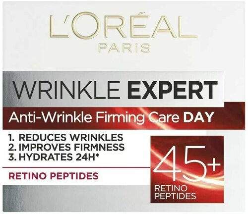 Крем от морщин для лица LOral Paris Wrinkle Expert Retino Peptide Day Cream 45+ с ретинолом 50 мл (Из Финляндии)