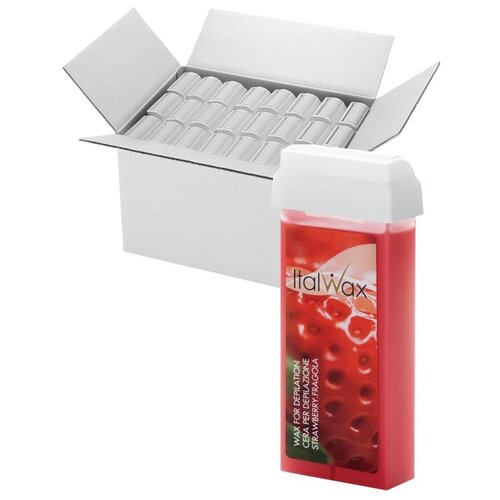 Воск в картридже Клубника ITALWAX NATURA Strawberry,100 мл (комплект из 24 штук)