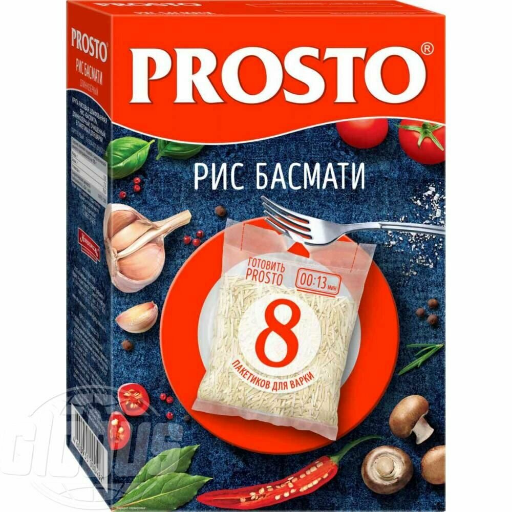Рис Басмати Prosto в варочных пакетиках (8 шт. х 62,5 г), 500 г
