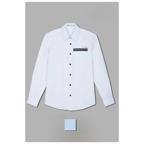 фото Школьная рубашка deloras, размер 164, голубой