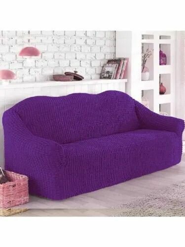 фото Чехол на диван трехместный без оборки, на резинке, универсальный, с подлокотниками, накидка дивандек на диван