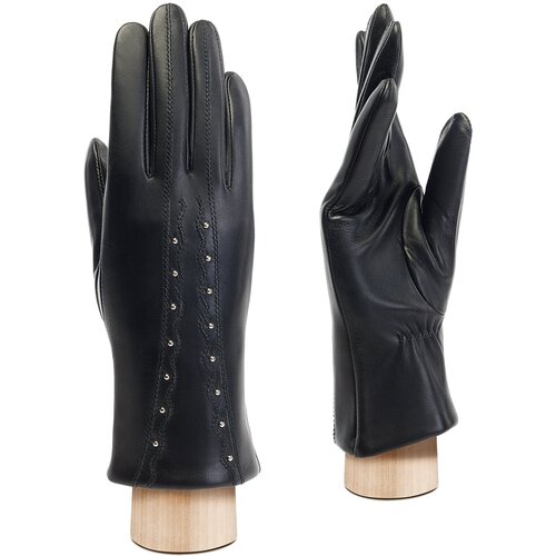Перчатки LABBRA зимние, натуральная кожа, подкладка, размер 8.5, черный