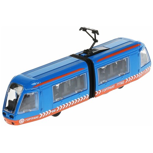 Модель Технопарк Трамвай с гармошкой инерционная 298492 машины технопарк инерционная машина трамвай новый с гармошкой