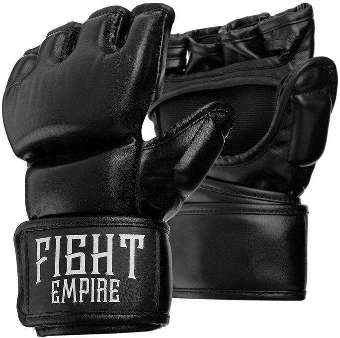 FIGHT EMPIRE Перчатки для ММА тренировочные FIGHT EMPIRE, чёрные, размер S