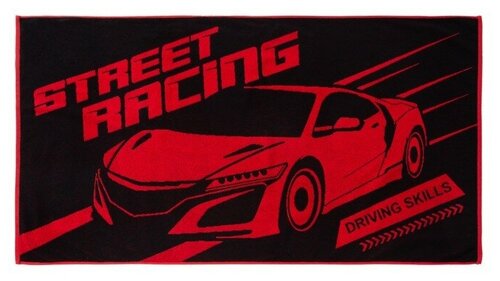 Этель Полотенце махровое Этель Street racing, 70х130 см, 100% хлопок, 420гр/м2