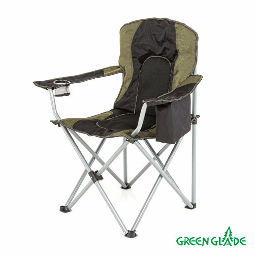 Кресло - стул складной туристический со спинкой Green Glade М1203 походное, для рыбалки, пикника и для дачи уличное складное кресло портативная спинка рыболовное кресло директорское кресло пляжное кресло кресло с откидывающейся спинкой для ке