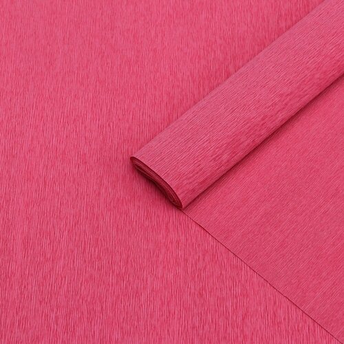 Бумага упаковочная КНР гофрированная, розовая, 90 гр, 0,5х2,5 м (9626707)