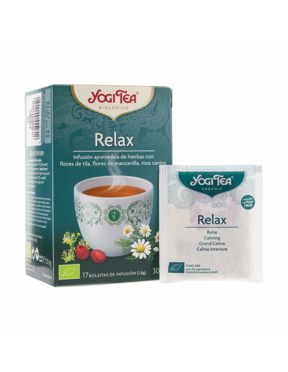 Чай в пакетиках Yogi Tea Relax, Цветки Липы и Ромашки, Шиповник, 17 пакетиков - фотография № 3