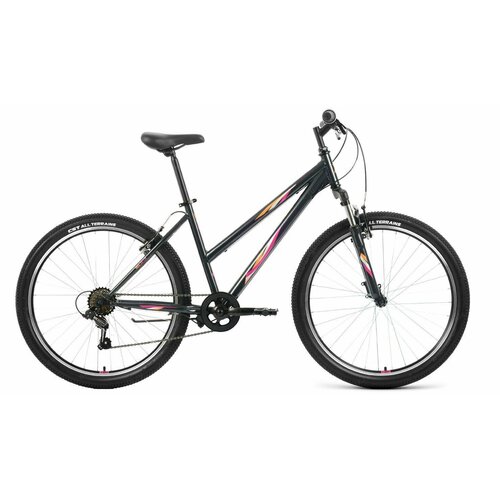 Велосипед горный Forward IRIS 26 1.0 (2022), 17 темно-серый/розовый