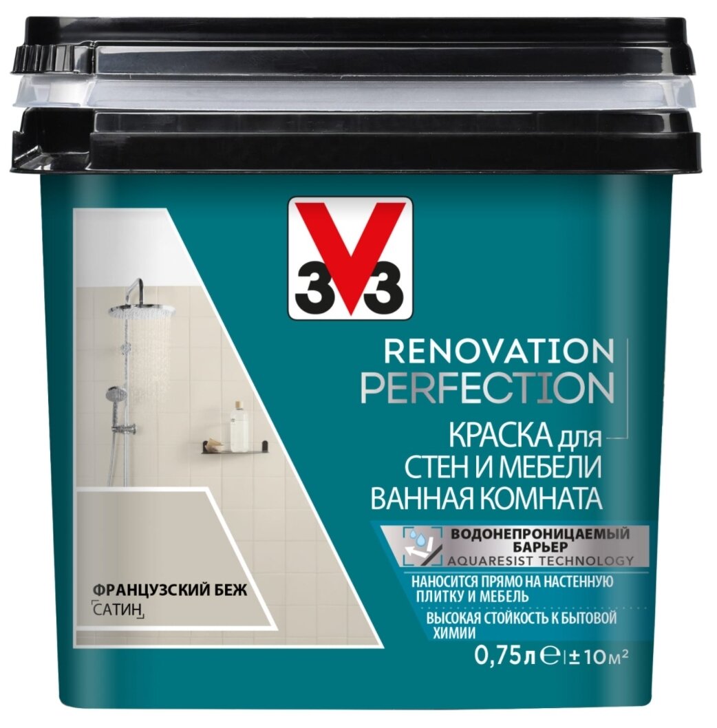 Краска акриловая V33 Renovation Perfection для стен и мебели ванная комната