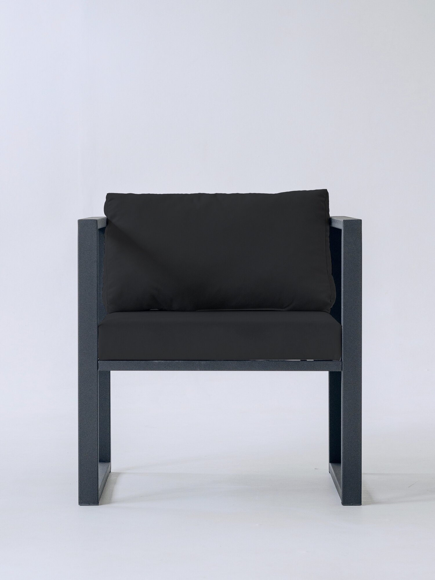 Кресло лофт Curl 70х70х85 см, обивка: велюр, цвет: черный, на кухню, в офис, в прихожую, на балкон, в кафе, в салон красоты, прямой